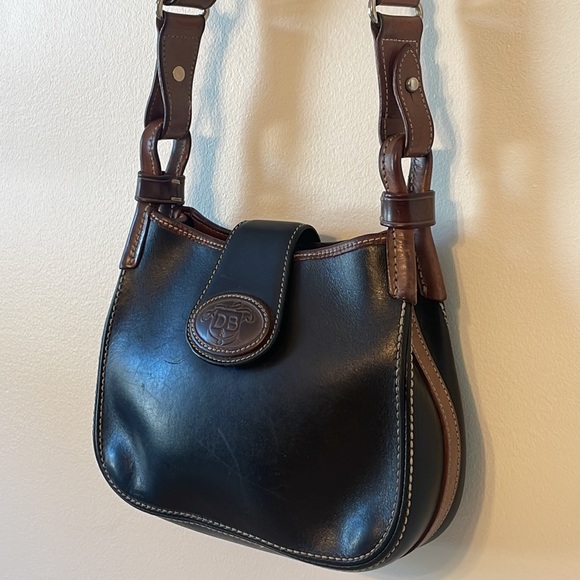 Vintage Dooney and Bourke Two- Toned Handbag Feedbag - Picture 2 of 13